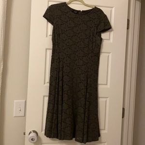 Alfani olive green lace dress